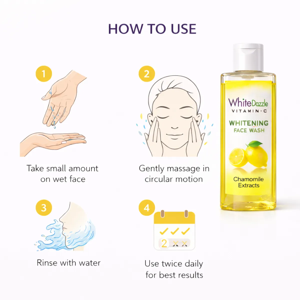 White Dazzle Face Wash - Image 4